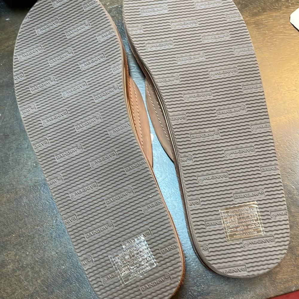 Rainbow double layer flip flops-color is dark brown - Picture 4 of 7